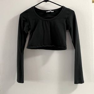 Long sleeve women’s cotton crop top